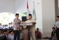 Menteri Pertahanan Prabowo Subianto berkunjung ke Pondok Pesantren Tremas Pacitan. (Dok. Tim Media Prabowo)