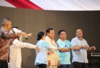 Capres nomor urut dua yang juga Ketua Dewan Induk Koperasi Unit Desa (Inkud) Prabowo Subianto acara seminar nasional koperasi Mitra Digital Sejahtera (MDS Coop) di Desa Cinangka, Purwakarta. (Dok. Tim Media Prabowo)
