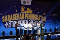 Menteri Pertahanan Prabowo Subianto saat menghadiri sarasehan Kemandirian Pesantren di JIExpo Kemayoran, Jakarta. (Dok. Tim Media Prabowo)