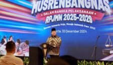 Presiden RI Prabowo Subianto saat berpidato di Musyawarah Perencanaan Pembangunan Nasional (Musrembangnas). (Dok. Tim Media Prabowo)