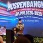 Presiden RI Prabowo Subianto saat berpidato di Musyawarah Perencanaan Pembangunan Nasional (Musrembangnas). (Dok. Tim Media Prabowo)